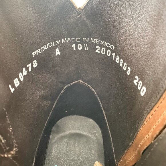 NEW Lane WALK THE LINE Womens Cowboy Bootie 10.5 Brown Cowgirl Short Ankle Boots - Picture 9 of 11